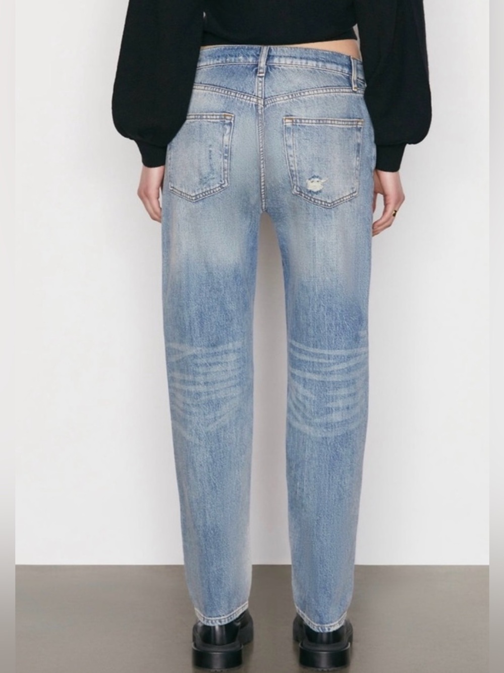 Frame Le Slouch Straight Leg Jeans In Newell Size 28 - Picture 6 of 13